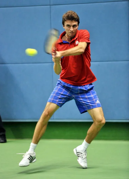 Gilles Simon Francia Devuelve Tiro Contra Matthew Ebden Australia Partido —  Fotos de Stock