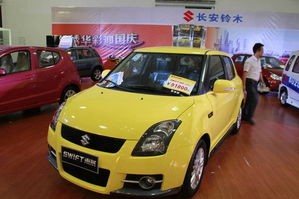 Suzuki Autó Jelenik Meg Egy Auto Show Haikou Dél Chinas — Stock Fotó