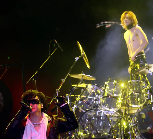 Yoshiki Certo Toshi Banda Japonesa Heavy Metal Japan Apresentam Concerto — Fotografia de Stock