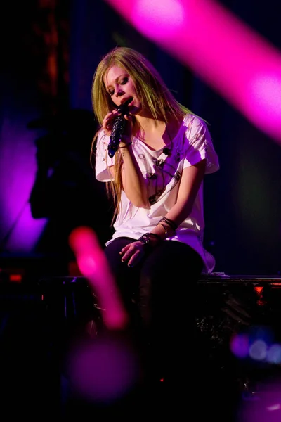 Chanteuse Canadienne Avril Lavigne Produit Son Concert Grande Scène Shanghai — Photo