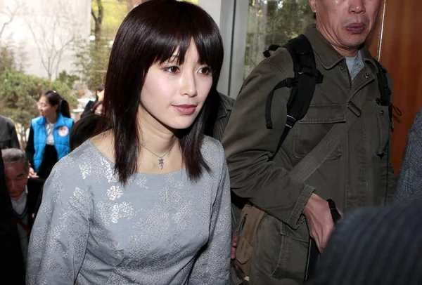 Actrice Japonaise Noriko Sakai Qui Plaidé Coupable Drogue 2009 Arrive — Photo