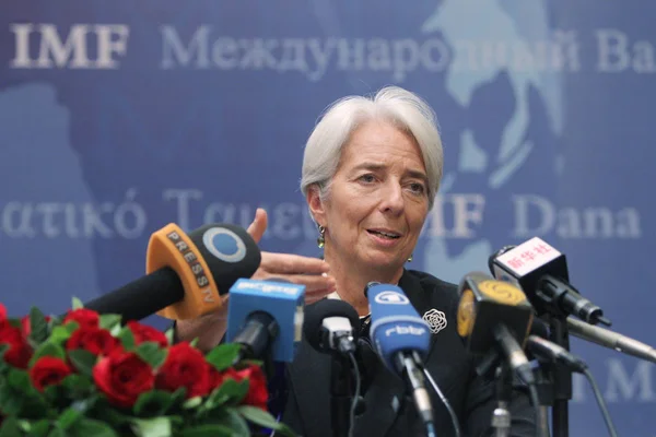 Christine Lagarde Direktur Pelaksana Imf Dana Moneter Internasional Berbicara Sebuah — Stok Foto