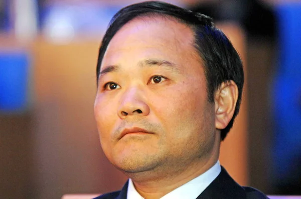 Shufu Prezes Dyrektor Generalny Geely Holding Group Jest Postrzegana Podczas — Zdjęcie stockowe