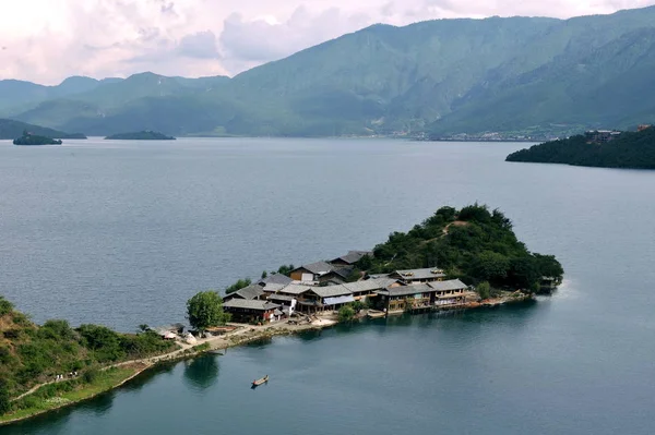 Blick Auf Den Lugu See Lige Dorf Lijiang Provinz Yunnan — Stockfoto