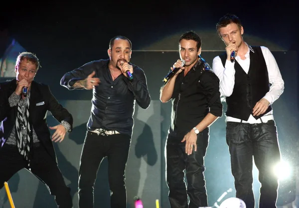 Grupo Pop Estadounidense Backstreet Boys Actúa Concierto Taipei Taiwán Febrero — Foto de Stock
