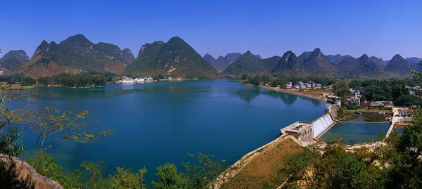 Landschaft Des Kreises Jingxi Stadt Baise Autonome Region Südchinas Guangxi — Stockfoto