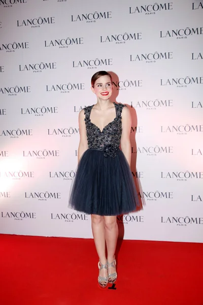 Modelo Atriz Inglesa Emma Watson Participa Evento Promocional Lancome Hong — Fotografia de Stock