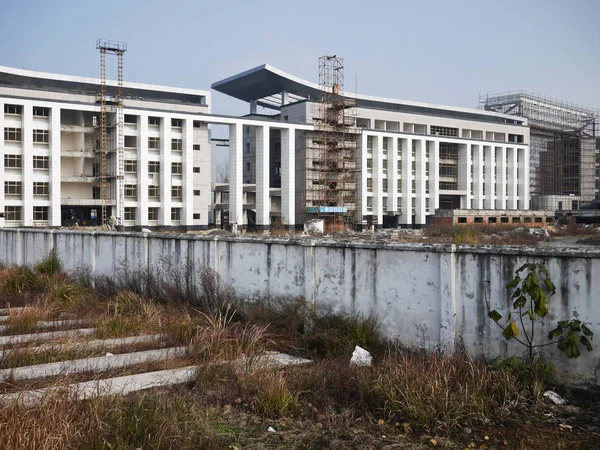 Vista Del Edificio Del Gobierno Que Está Construyendo Condado Wangjiang —  Fotos de Stock