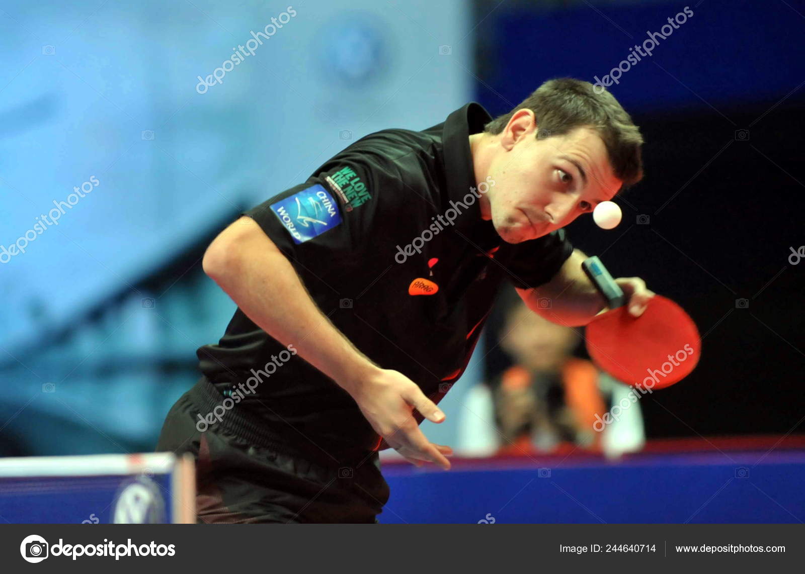 German Table Tennis Player Timo Boll World Team Competes Mens Stock