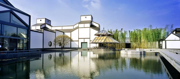 Vista Panorámica Del Museo Suzhou Diseñado Por Arquitecto Chino Americano — Foto de Stock