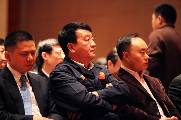 Left Gao Jifan Chairman Ceo Trina Solar Ltd Miao Liansheng — Stock Photo, Image