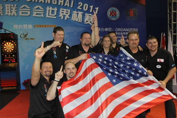 Players America Célèbre Victoire Contre Japon Dans Dernier Match Coupe — Photo