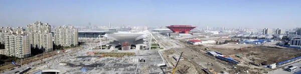 Panoramautsikt Över Expo Plats Månader Före Öppnandet Med Sun Valley — Stockfoto