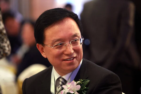 Guan Jianzhong Presidente Presidente Dagong Global Credit Rating Ltd Asiste — Foto de Stock
