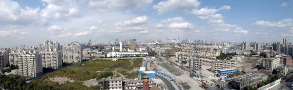 Panoramisch Uitzicht Site Worden Geconstrueerd Voor Shanghai World Expo 2010 — Stockfoto