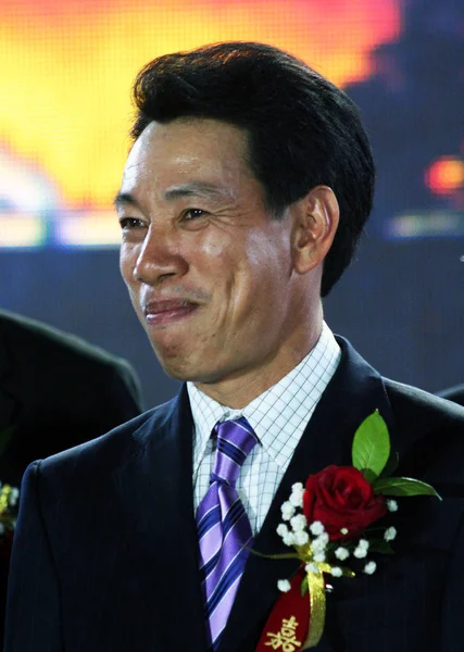 Chen Fashu Voorzitter Van Newhuadu Industrial Group Ltd Wordt Gezien — Stockfoto