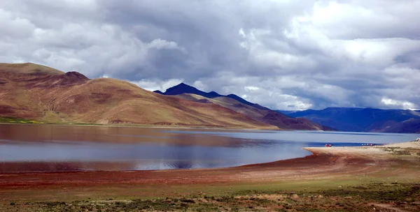 Paisagem Lago Yangzhuoyong Tibete China Agosto 2009 — Fotografia de Stock