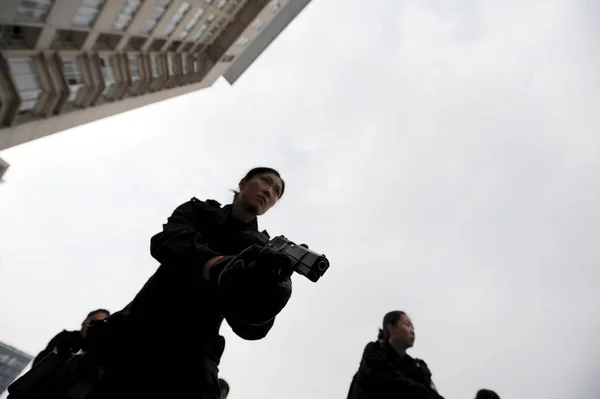 Polis Silah Eğitimi Şangay Çin — Stok fotoğraf