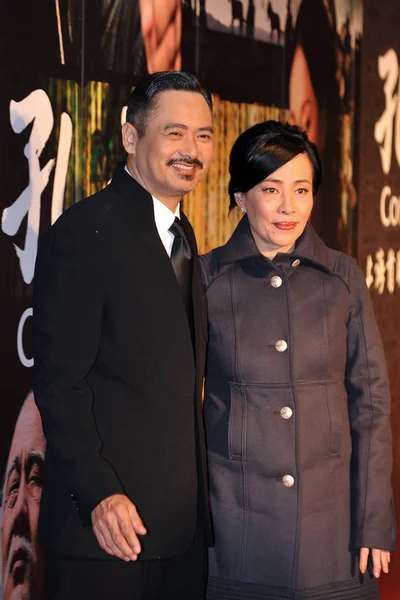 Hong Kong Actor Actor Chow Yun Fat His Wife Jasmine — Stock Photo, Image