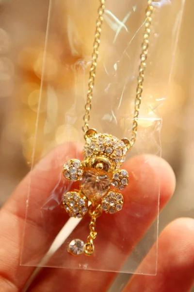 Pendentif Ours Métal Est Vente Sur Marché Produits Base Shanghai — Photo