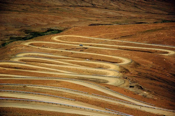 Landscape Winding Road Himalaya Mountains Tibet China August 2009 — Stock Photo, Image