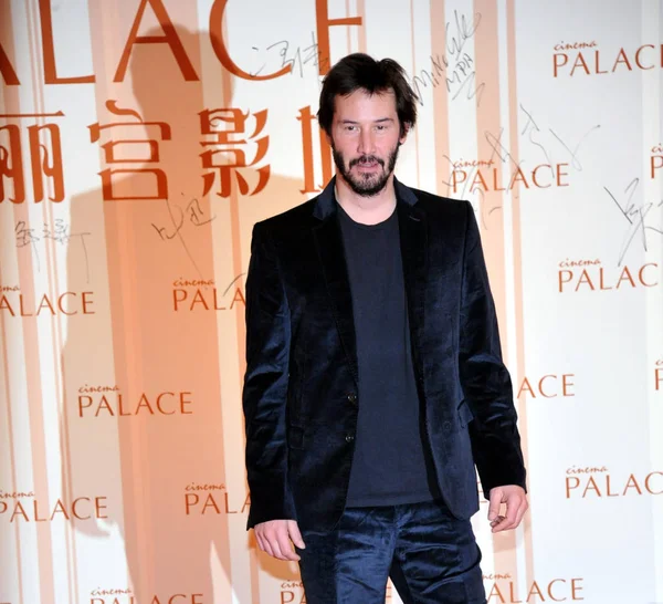 Kanadensiska Skådespelare Keanu Reeves Deltar Invigningen Cinema Palace Beijing Kina — Stockfoto