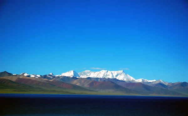 Vista Lago Namu Cordilheira Nyainqen Tanglha Tibete China Agosto 2009 — Fotografia de Stock