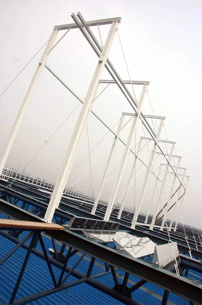 Vista Canteiro Obras Usina Solar Térmica Dezhou Leste Província Chinas — Fotografia de Stock