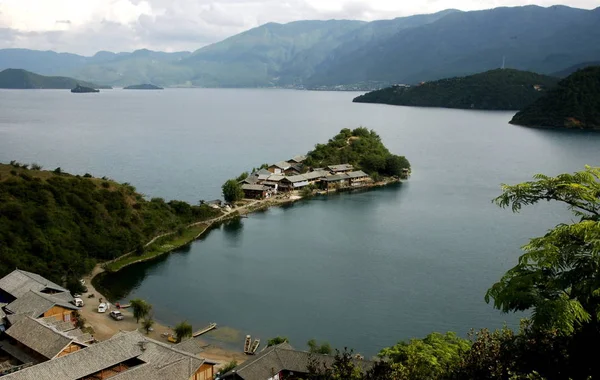 Blick Auf Den Lugu See Lige Dorf Lijiang Provinz Yunnan — Stockfoto