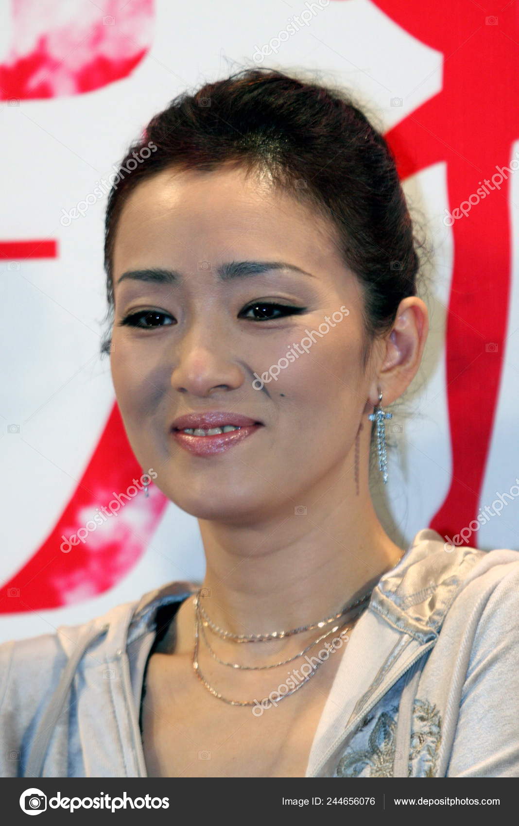 Chinese Actress Gong Poses Press Conference New Film What Women Stock Editorial Photo C Chinaimages 244656076