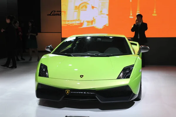 Lamborghini Автомобиль Экспонируется Время Китай Гуанчжоу Международная Автомобильная Выставка Известная — стоковое фото