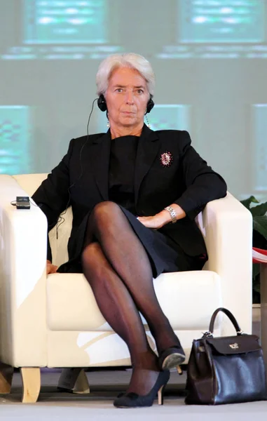 Christine Lagarde Diretora Delegada Fmi Fundo Monetário Internacional Participa Conferência — Fotografia de Stock