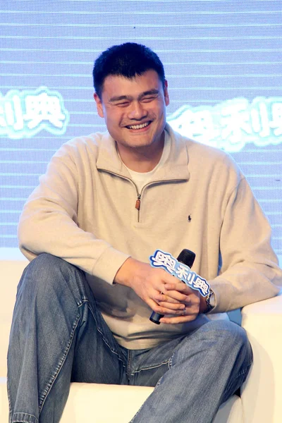 Były Piłkarz Chiński Koszykówka Superstar Yao Ming Uczęszcza Impreza Promocyjna — Zdjęcie stockowe