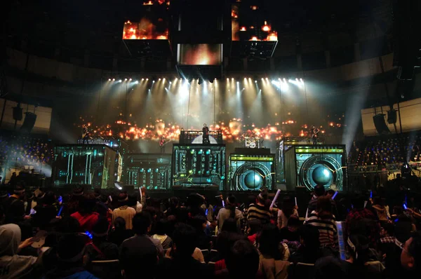 Les Membres Groupe Rock Taïwanais Mayday Produisent Lors Concert Lors — Photo