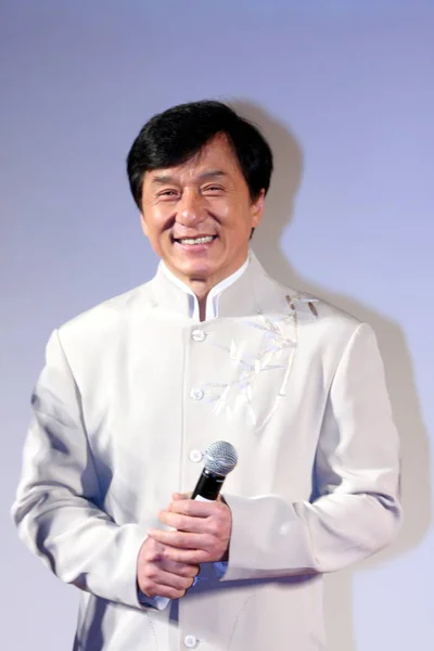 Hong Kong Kungfu Superstar Jackie Chan Jest Widoczne Podczas Ceremonii — Zdjęcie stockowe