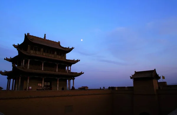 Vista Passo Jiayuguan Jiayuguan Noroeste Província Chinas Gansu Outubro 2011 — Fotografia de Stock