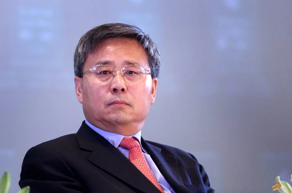 Guo Shuqing Président Commission Chinoise Réglementation Des Valeurs Mobilières Assiste — Photo