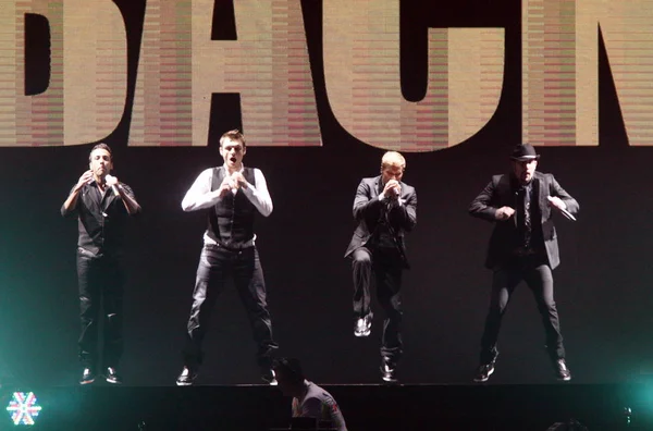 Americké Hudební Skupiny Backstreet Boys Provádět Jejich Koncertě Taipei Tchaj — Stock fotografie
