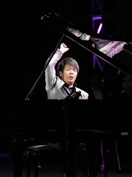 Pianista Chino Lang Lang Realiza Concierto Durante Gira Por China — Foto de Stock