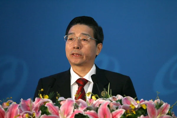 Guo Shengkun Sekreterare Guangxi Zhuang Autonoma Regionala Kommittén För Kommunistpartiet — Stockfoto