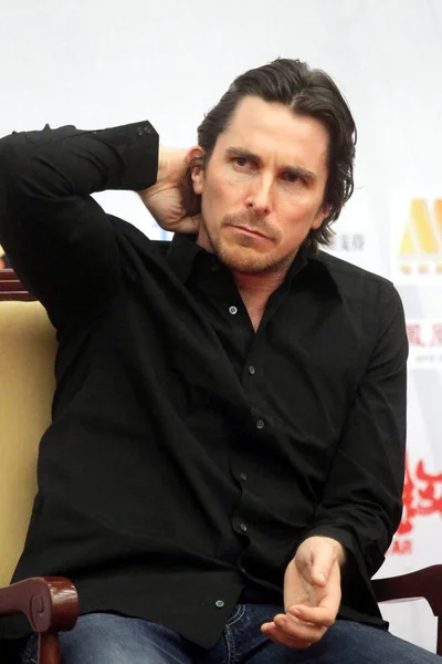 Aktor Inggris Christian Bale Menghadiri Konferensi Pers Untuk Film Flowers — Stok Foto