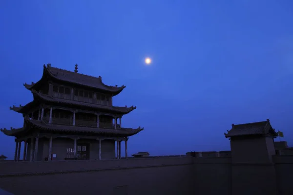 Vista Passo Jiayuguan Jiayuguan Noroeste Província Chinas Gansu Outubro 2011 — Fotografia de Stock