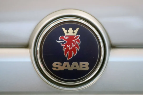 Вид Логотипа Saab Магазине Шанхае Китай Декабря 2011 Года — стоковое фото