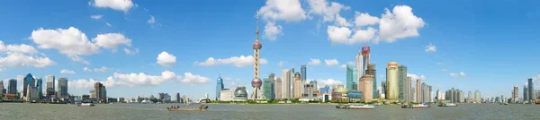 Vista Panorâmica Rio Huangpu Distrito Financeiro Lujiazui Como Torre Oriental — Fotografia de Stock