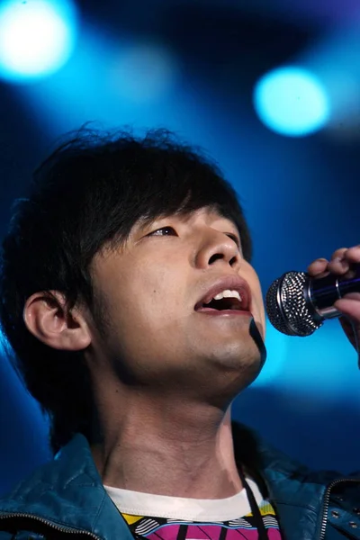 Piosenkarka Jay Chou Wykonuje Ceremonii Otwarcia Ningbo International Port Festiwalu — Zdjęcie stockowe