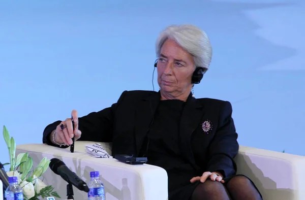 Imf Imf 董事总经理 Christine Lagarde 出席2011年11月9日在中国北京举行的国际金融论坛2011年年会 — 图库照片