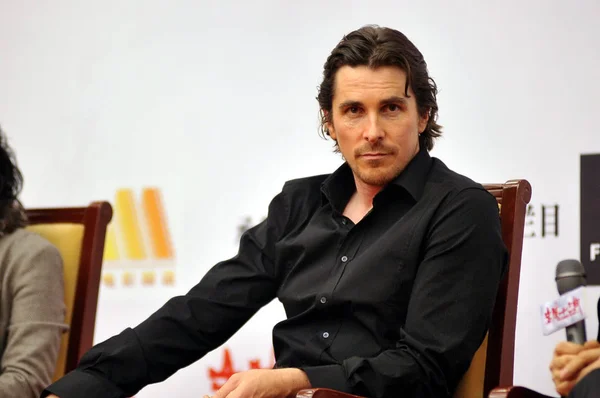 English Actor Christian Bale Attends Press Conference Film Flowers War — Stock Photo, Image