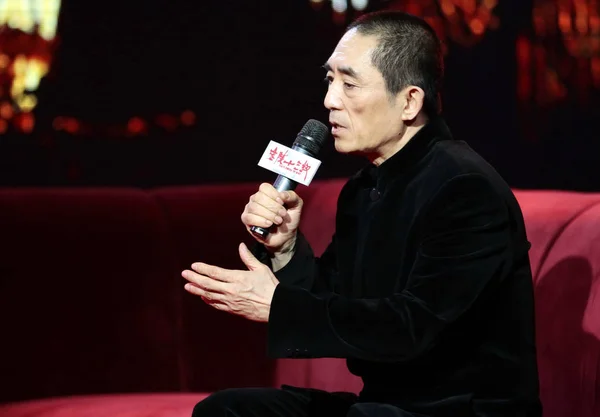 Regizorul Chinez Film Zhang Yimou Vorbește Conferință Presă Pentru Cartea — Fotografie, imagine de stoc