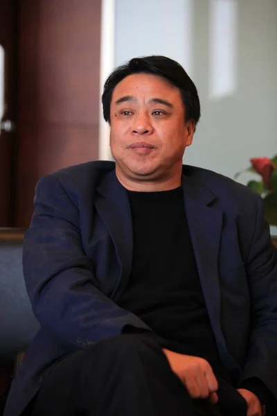 File Zhao Hanzhong Vicepresidente Gemdale Corp Visto Durante Una Entrevista — Foto de Stock