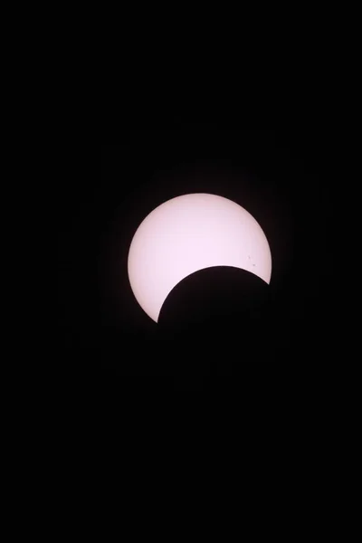 Eclissi Parziale Eclissi Solare Anulare Stata Osservata Dali Provincia Sud — Foto Stock